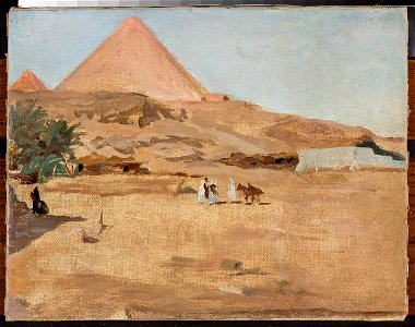 Jan Ciągliński - Desert and pyramid motif. From the journey to Egypt - MP 1612 MNW - National Museum in Warsaw