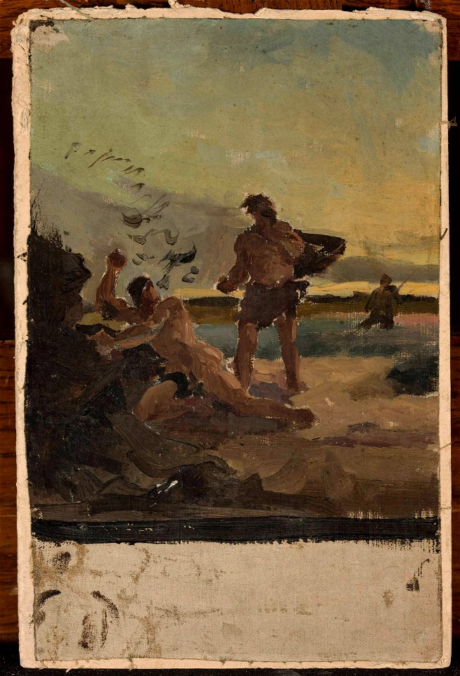 Jan Ciągliński - Brother robbers, sketch for a painting - MP 1872 MNW - National Museum in Warsaw