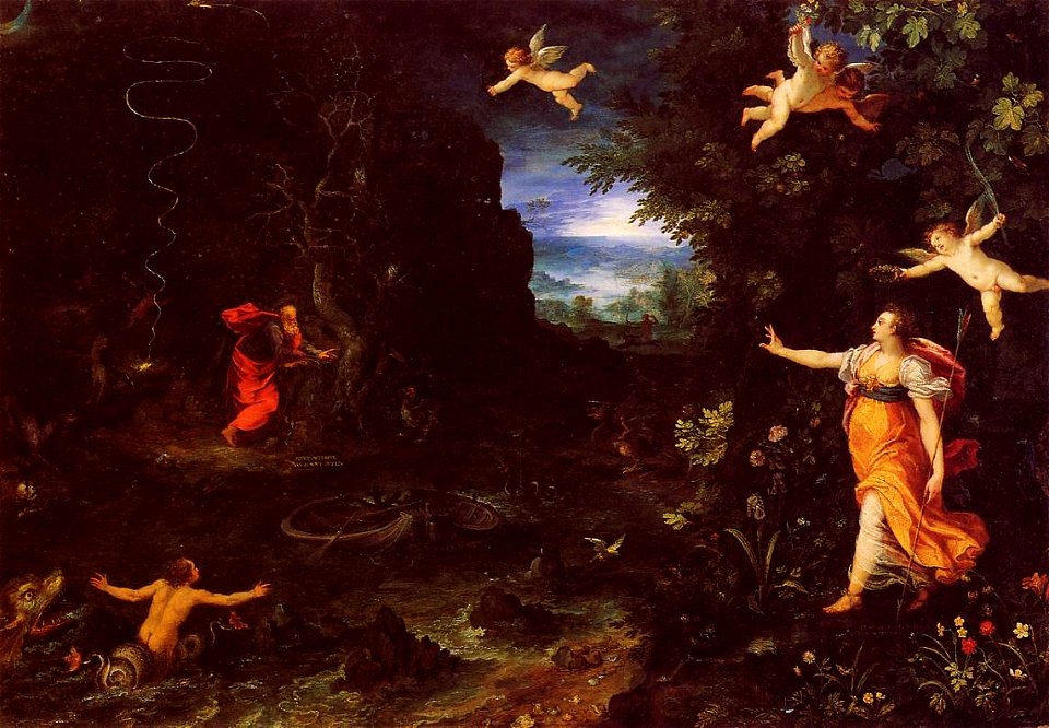 Jan Brueghel el Viejo - Circe y Ulises, 1595