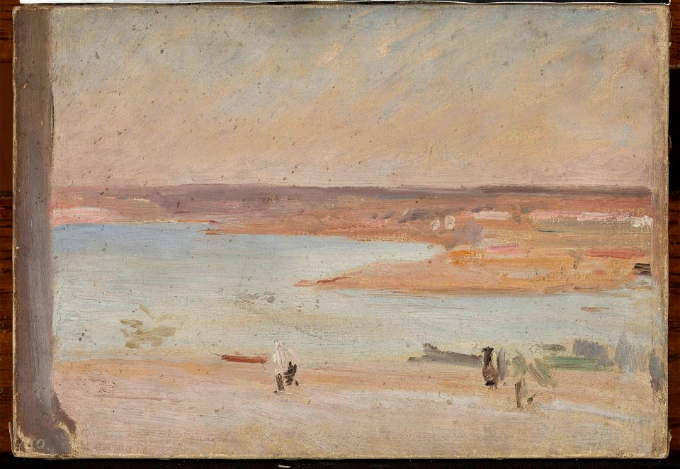 Jan Ciągliński - Desert landscape with a river - MP 1879 MNW - National Museum in Warsaw