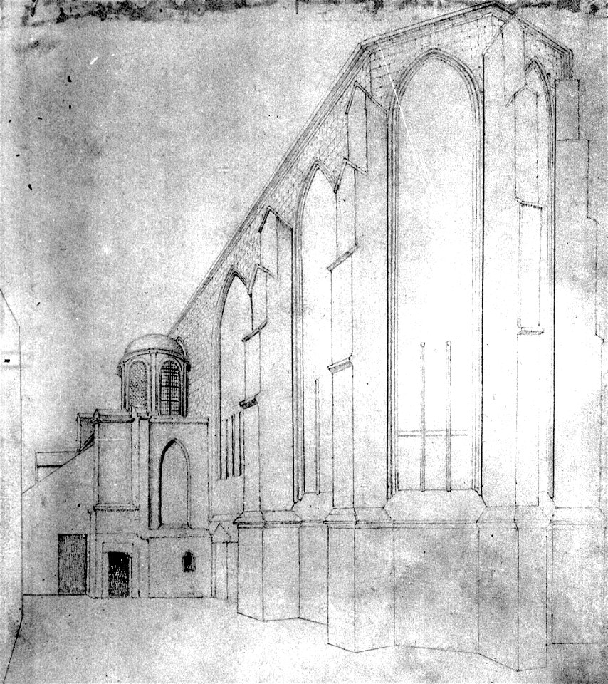 Jan Brabant, Oude Minderbroedersklooster, zuidoostzijde koor (lgog-674)