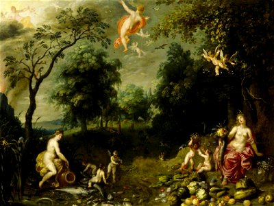 Jan Brueghel the younger (1601-1678) - The Four Elements - 732304 - National Trust. Free illustration for personal and commercial use.