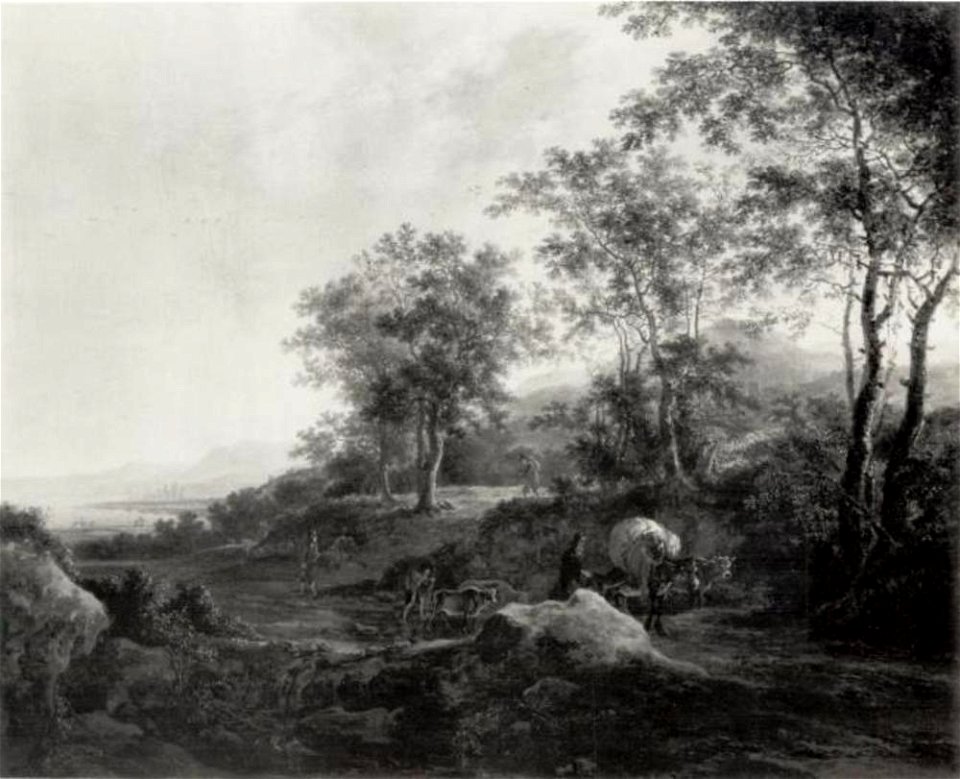 Jan Both - Zuidelijk landschap met reizigers bij een ondergelopen weg - 26 - Royal Museum of Fine Arts Antwerp