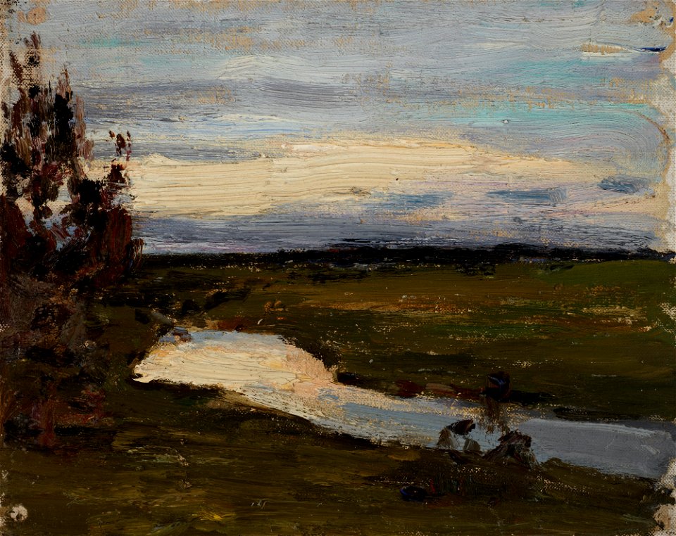 Jan Ciągliński - A River at the White Night - MNK II-b-479 - National Museum Kraków