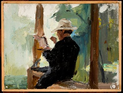 Jan Ciągliński - Singer Yershov while painting - MP 1735 MNW - National Museum in Warsaw