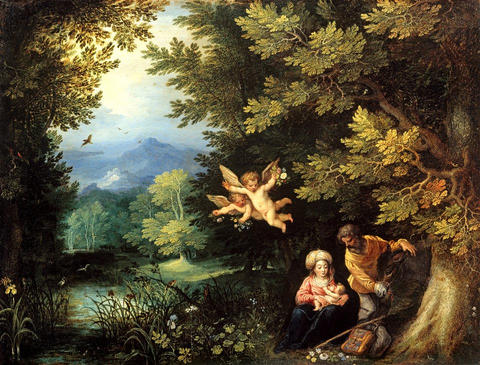 Jan Brueghel & Hans Rottenhammer - De rust op de vlucht naar Egypte