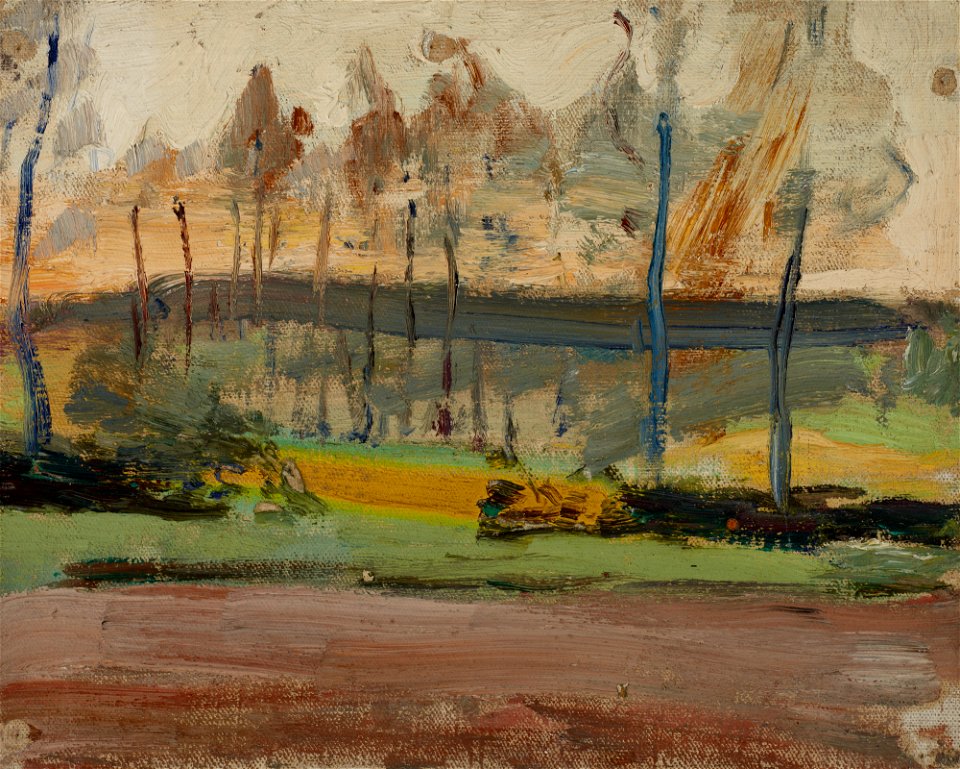 Jan Ciągliński - In Front of the Orthodox Church at Evening - MNK II-b-475 - National Museum Kraków