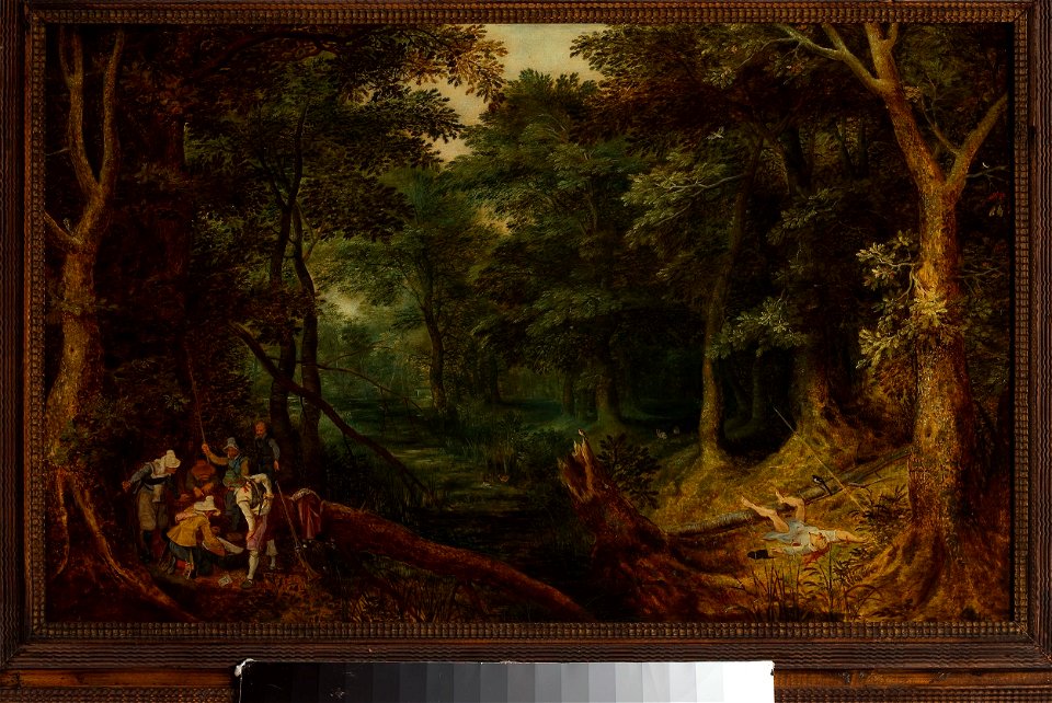 Jan Brueghel I - Landscape with robbers dividing the loot - M.Ob.231 MNW - National Museum in Warsaw