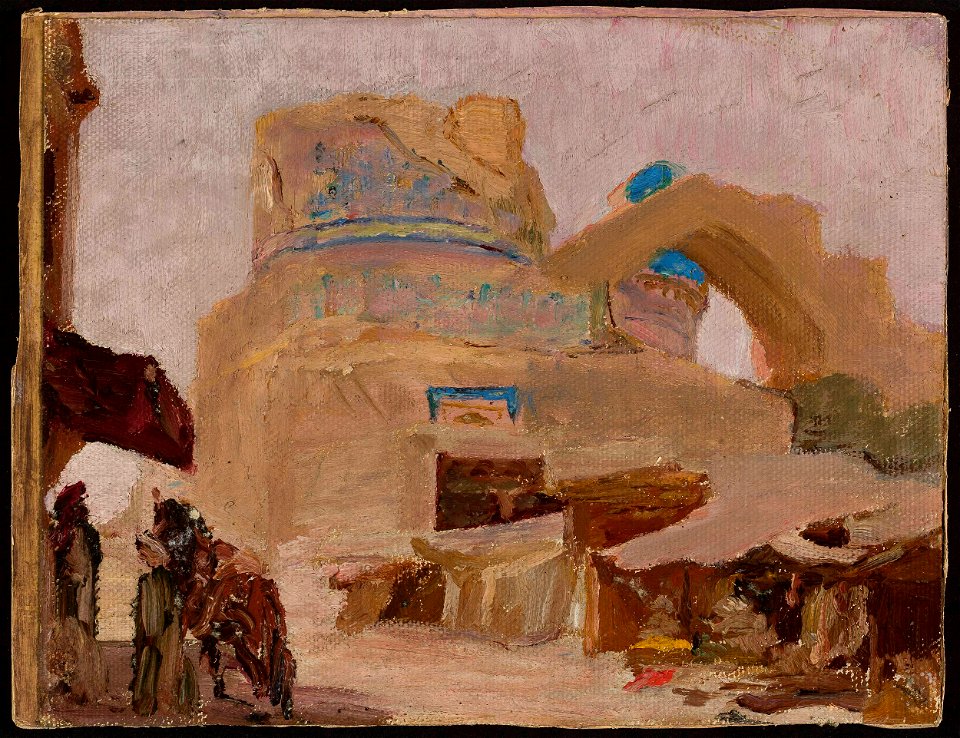 Jan Ciągliński - Samarkand – Bibi-Khanym, tomb of Tamerlane's wife. From the journey to Turkestan - MP 1727 MNW - National Museum in Warsaw