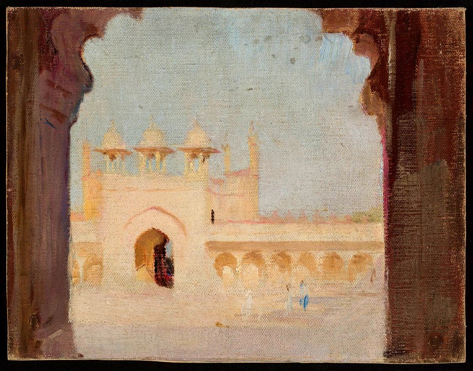 Jan Ciągliński - Agra – Palaces. From the journey to India - MP 1675 MNW - National Museum in Warsaw