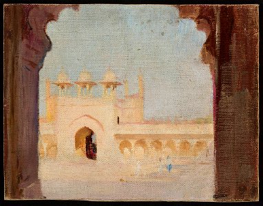 Jan Ciągliński - Agra – Palaces. From the journey to India - MP 1675 MNW - National Museum in Warsaw