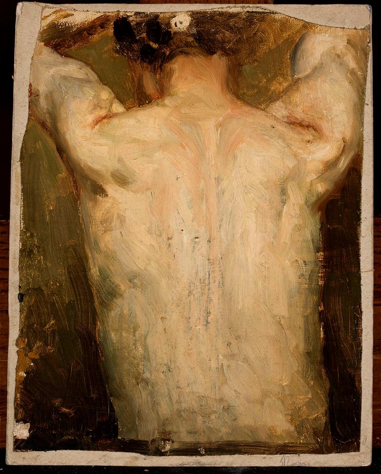 Jan Ciągliński - Female model – back - MP 1806 MNW - National Museum in Warsaw