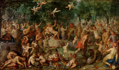 Jan Brueghel d. Ä. mit Hendrik van Balen - Bacchanal - 847 - Bavarian State Painting Collections