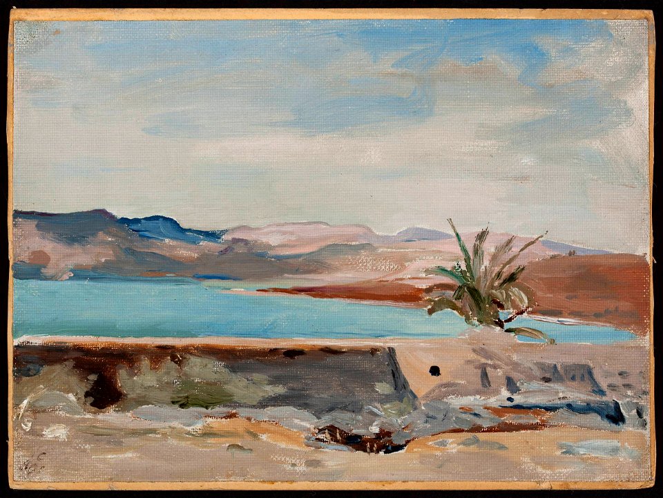 Jan Ciągliński - Capernaum on the Sea of Galilee. From the journey to Palestine - MP 1543 MNW - National Museum in Warsaw