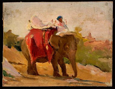 Jan Ciągliński - Chittorgarh – my elephant. From the journey to India - MP 1660 MNW - National Museum in Warsaw