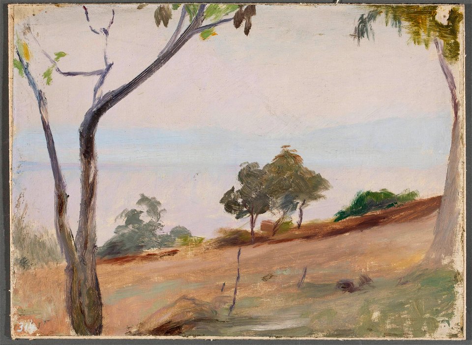 Jan Ciągliński - Landscape with trees. From the journey to Constantinople - MP 1481 MNW - National Museum in Warsaw
