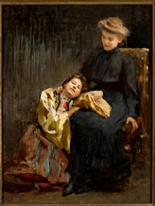 Jan Ciągliński - Two sisters - MP 1423 MNW - National Museum in Warsaw