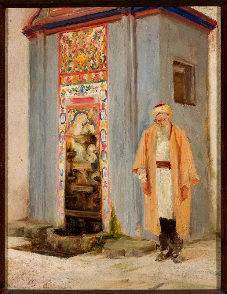 Jan Ciągliński - Local man by the fountain in Bakhchisaray. From the journey to Crimea - MP 1445 MNW - National Museum in Warsaw