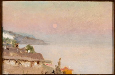 Jan Ciągliński - Moonlit evening in Yalta. From the journey to Crimea - MP 1455 MNW - National Museum in Warsaw