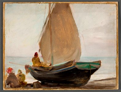 Jan Ciągliński - Boat – Alupka. From the journey to Crimea - MP 1450 MNW - National Museum in Warsaw