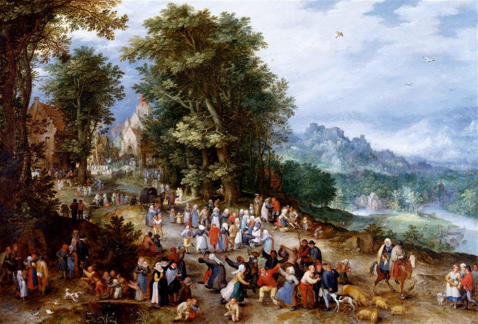 Jan Brueghel the Elder (Brussels 1568-Antwerp 1625) - A Flemish Fair - RCIN 405513 - Royal Collection