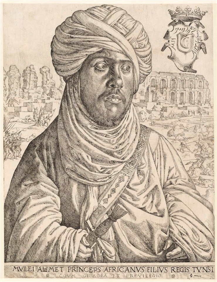 Jan Cornelis Vermeyen - Portrait of Mulay Ahmad, c. 1535–36
