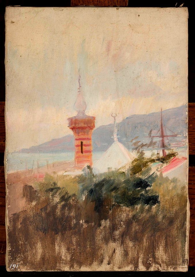 Jan Ciągliński - Mosque in Alupka. From the journey to Crimea - MP 1446 MNW - National Museum in Warsaw