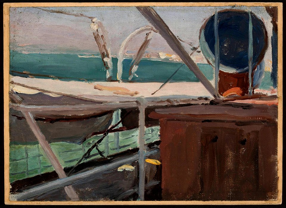 Jan Ciągliński - On the ship “Odessa” Fliegende Hollender. From the journey to Palestine - MP 1573 MNW - National Museum in Warsaw