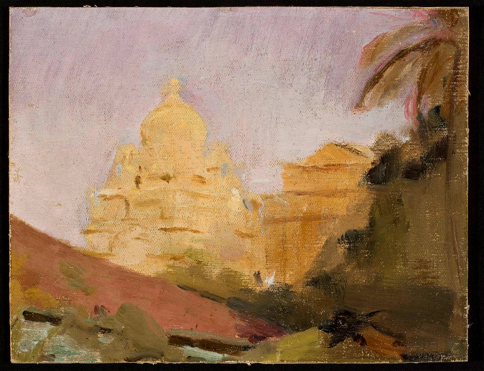 Jan Ciągliński - Mumbai – temple. From the journey to India - MP 1693 MNW - National Museum in Warsaw