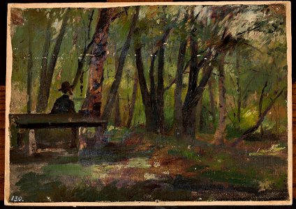 Jan Ciągliński - Petersburg – park on the Petrovsky Island - MP 1840 MNW - National Museum in Warsaw
