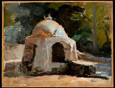 Jan Ciągliński - Corfu – fountain. From the journey to Greece - MP 1621 MNW - National Museum in Warsaw