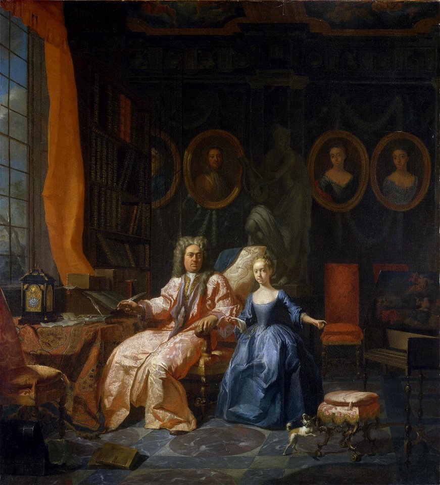 Jan Carel Vierpeyl - Portrait of a Man and his Daughter
