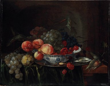 Jan Davidsz de Heem - Still Life with Fruit in a Wan-Li Bowl