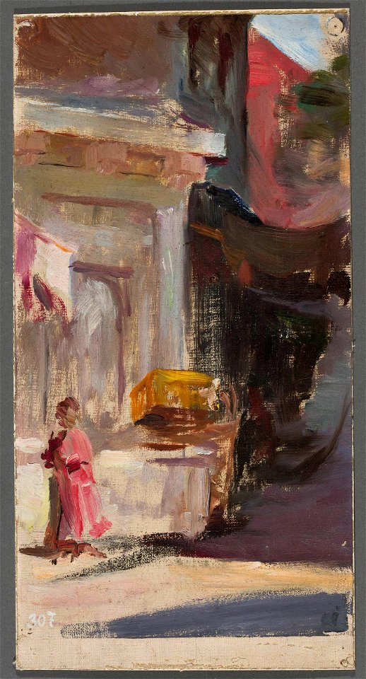 Jan Ciągliński - Street fragment. From the journey to Constantinople - MP 1474 MNW - National Museum in Warsaw