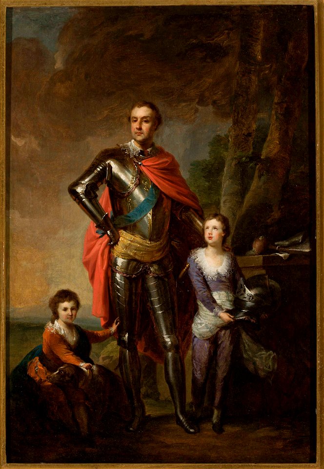 Jan Chrzciciel Lampi - Franciszek Ksawery Branicki with his sons, Aleksander and Władysław - MP 4418 MNW - National Museum in Warsaw