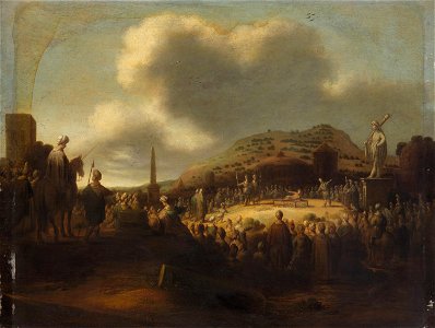 Jan Christiaensz Micker - Landschaft mit Marter des Hl. Laurentius - GG 1780 - Kunsthistorisches Museum