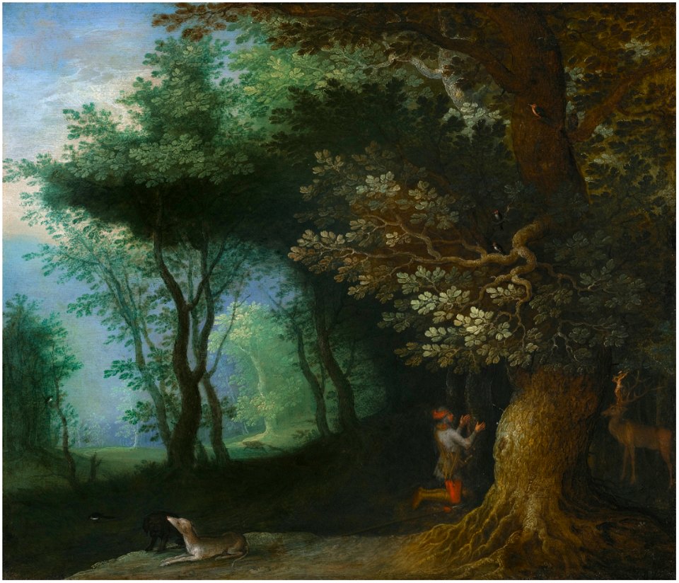 Jan Brueghel the Elder - The vision of St Hubert