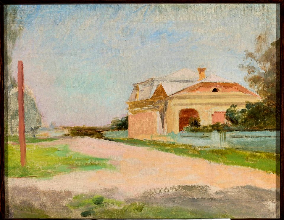 Jan Ciągliński - Manor house façade in Talashkino - MP 1754 MNW - National Museum in Warsaw