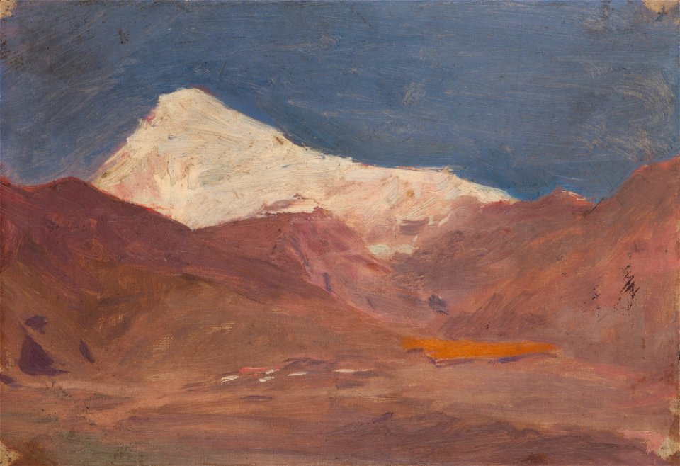 Jan Ciągliński - The Caucasus (Mount Kazbek) - MNK II-b-332 - National Museum Kraków
