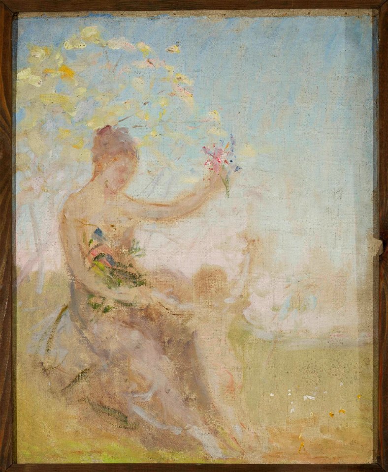 Jan Ciągliński - Sketch for the panel “Springtime” for the Bakhchi-Dere villa in Yalta - MP 1802 MNW - National Museum in Warsaw