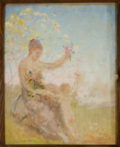 Jan Ciągliński - Sketch for the panel “Springtime” for the Bakhchi-Dere villa in Yalta - MP 1802 MNW - National Museum in Warsaw