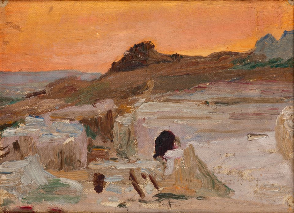 Jan Ciągliński - Syracuse (The Greek Theater, Evening) - MNK II-b-435 - National Museum Kraków