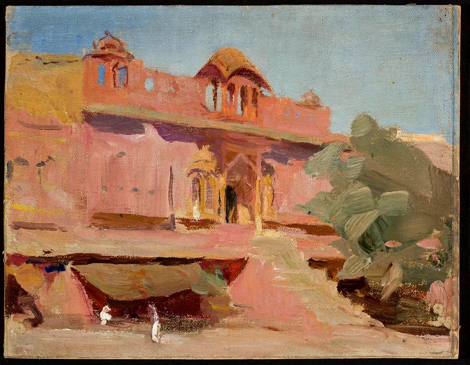 Jan Ciągliński - Jaipur – buildings. From the journey to India - MP 1670 MNW - National Museum in Warsaw