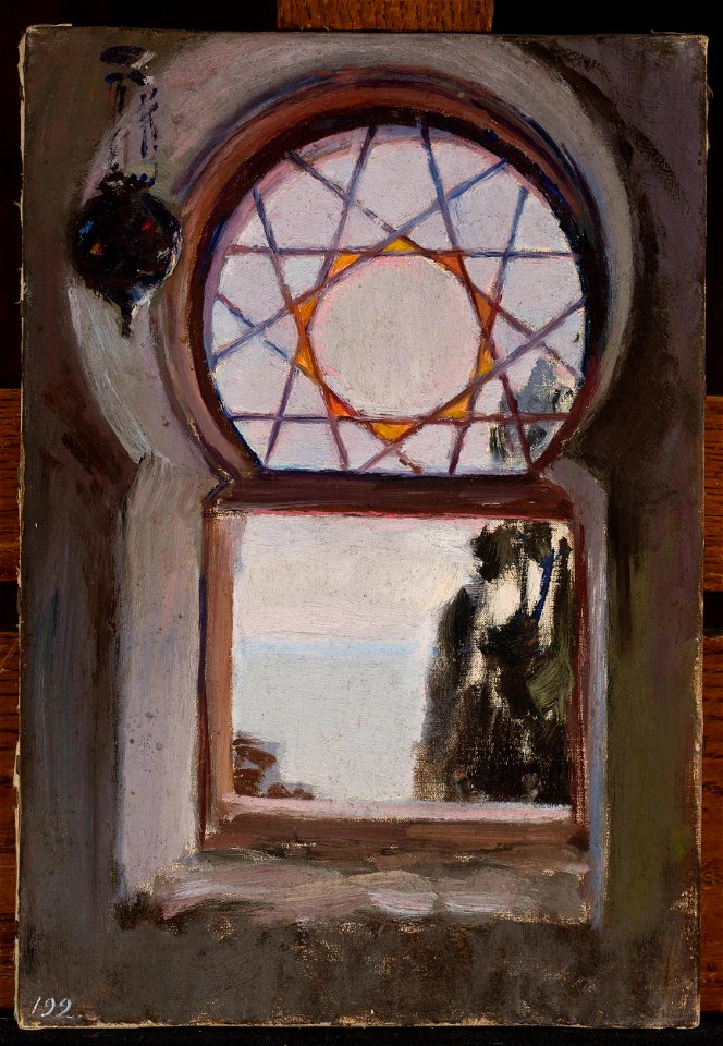 Jan Ciągliński - Window of the Bakhchi-Dere villa in Yalta. From the journey to Crimea - MP 1447 MNW - National Museum in Warsaw