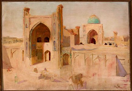 Jan Ciągliński - Kalan Mosque in Bukhara. From the journey to Turkestan - MP 5536 MNW - National Museum in Warsaw