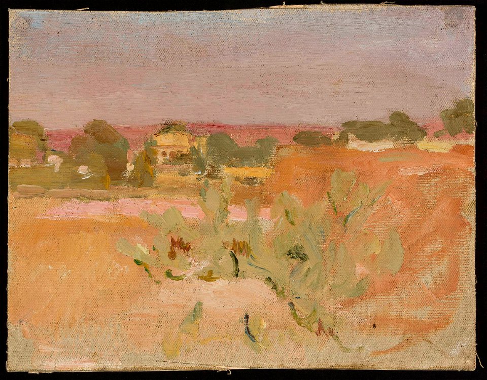 Jan Ciągliński - Pink landscape with cactuses. From the journey to India - MP 1700 MNW - National Museum in Warsaw