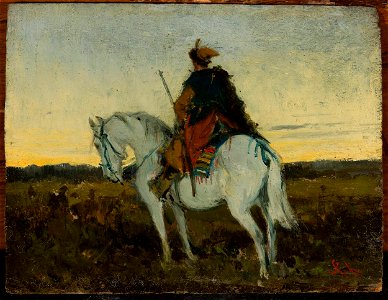 Jan Chełmiński - Oriental rider on a white horse - 34492 MNW - National Museum in Warsaw
