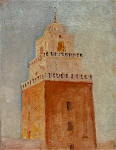 Jan Ciągliński - Kairouan (The Minaret of the Mosque of the Barber) - MNK II-b-455 - National Museum Kraków