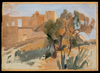 Jan Ciągliński - Athens – The Propylaea on the Acropolis. From the journey to Greece - MP 1640 MNW - National Museum in Warsaw