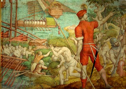 Jan Cornelisz Vermeyen, , Kunsthistorisches Museum Wien - Kriegszug Kaiser Karls V. gegen Tunis (1535), Die Belagerung der Festung La Goletta - GG 2041 - Kunsthistorisches Museum